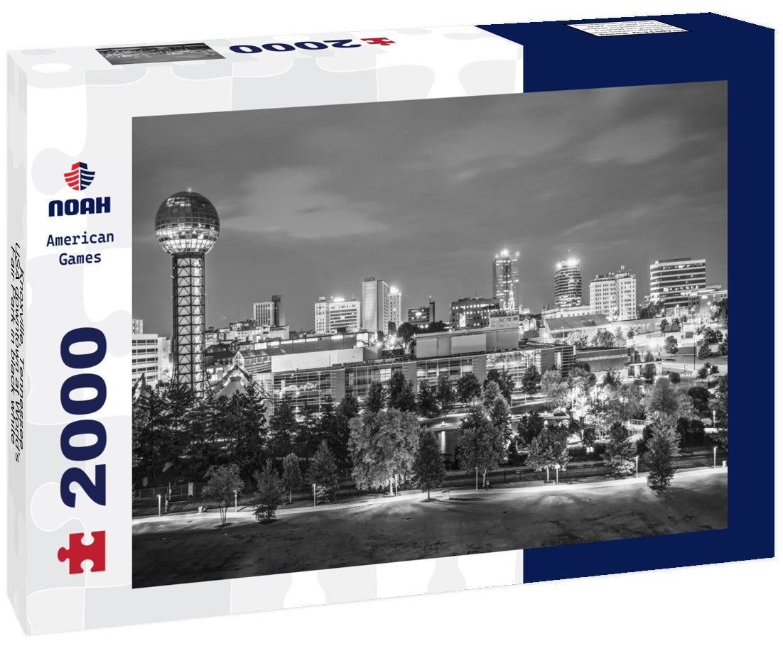 Noah Jigsaw Puzzle Knoxville, Tennessee, USA downtown at World's Fair Park in black white 2000 pieces