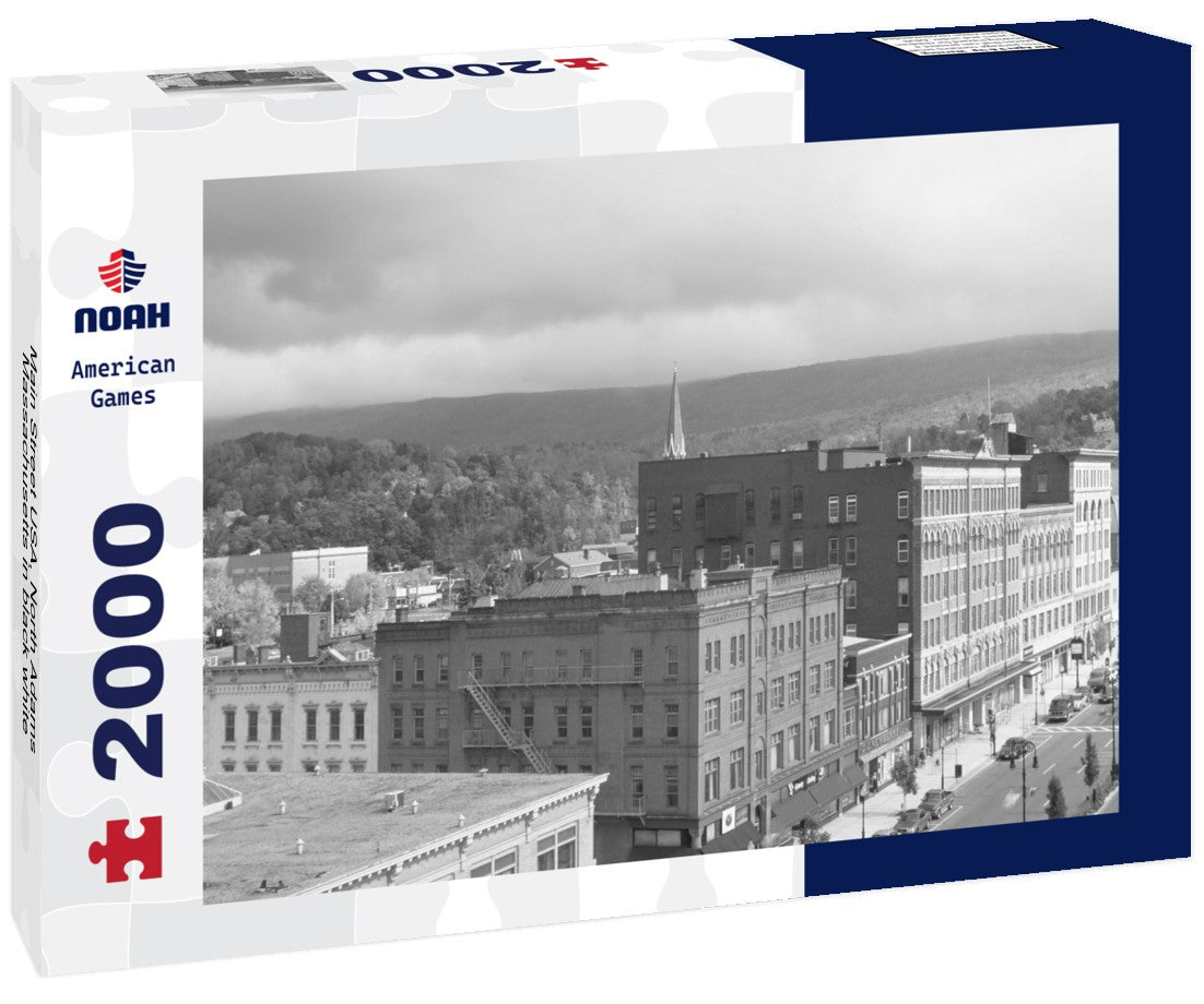 Noah Jigsaw Puzzle Main Street USA, North Adams, Massachusetts in black white 2000 pieces