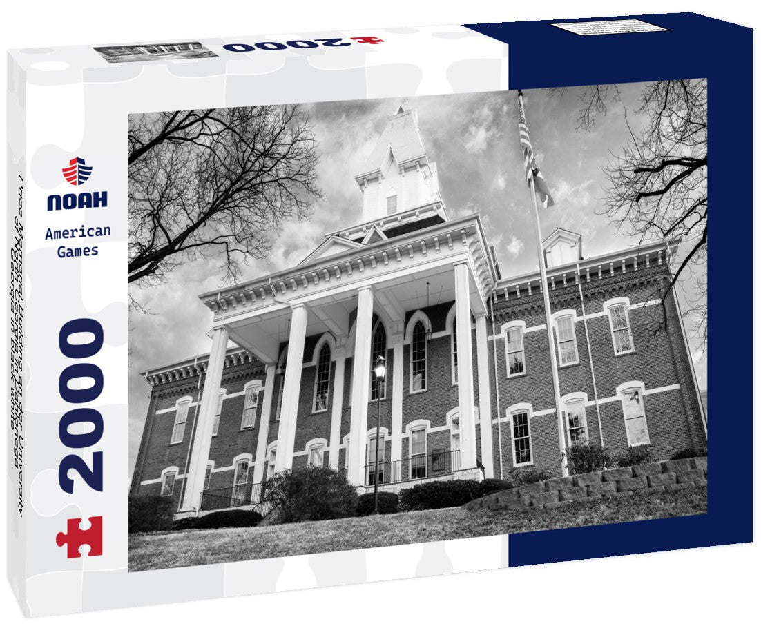 Noah Jigsaw Puzzle Price Memorial Building an der University of North Georgia in Dahlonega, Georgia in black white 2000 pieces