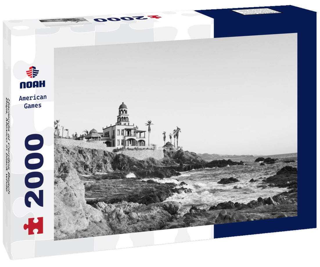 Noah Jigsaw Puzzle Hacienda at Cerritos Beach, Baja, Mexico in black white 2000 pieces