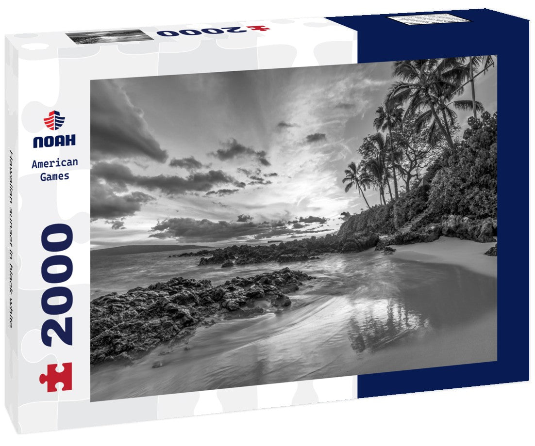 Noah Jigsaw Puzzle Hawaiian sunset in black white 2000 pieces