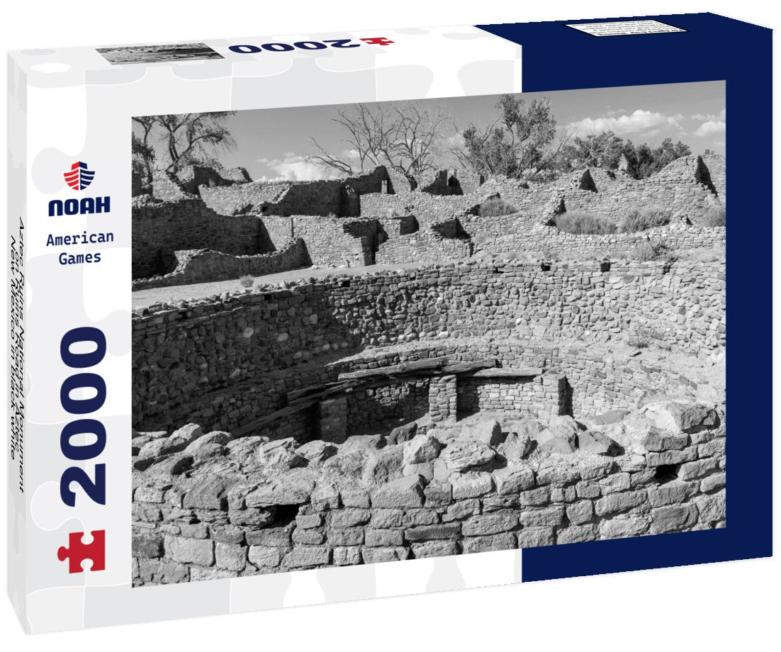 Noah Jigsaw Puzzle Aztec Ruins National Monument on Ruins Road in Aztec, New Mexico in black white 2000 pieces