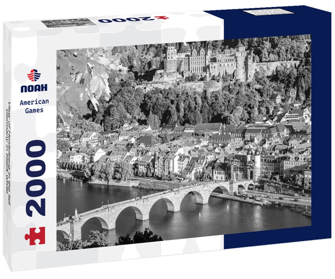 Noah Jigsaw Puzzle View of Heidelberg in the fall, Germany in black white 2000 pieces
