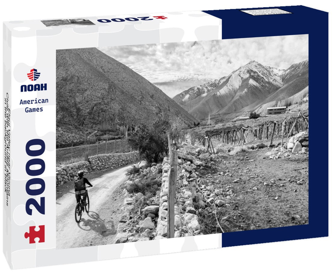 Noah Jigsaw Puzzle Elqui Valley near Vicuna, Chile with the Andes Mountains in the background in black white 2000 pieces