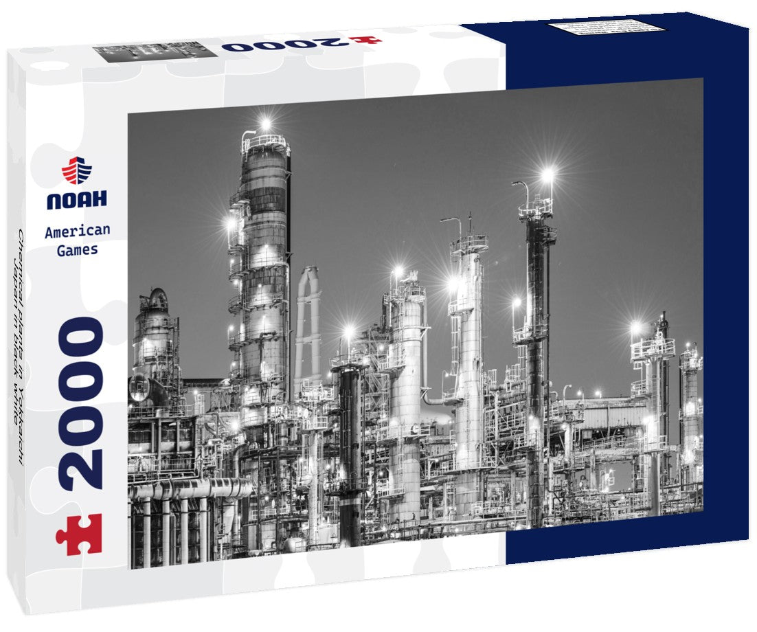 Noah Jigsaw Puzzle Chemical plants in Yokkaichi, Japan in black white 2000 pieces