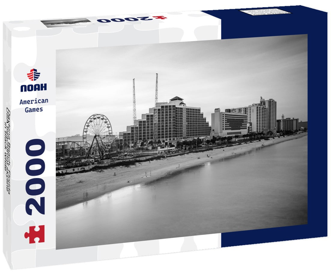 Noah Jigsaw Puzzle Daytona Beach, Florida, USA beachfront skyline in black white 2000 pieces