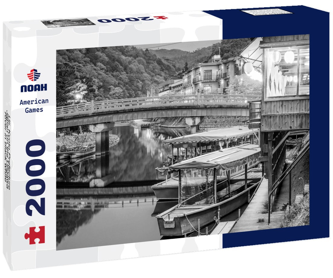 Noah Jigsaw Puzzle Uji, Kyoto Prefecture, Japan on the Ujigawa River in black white 2000 pieces
