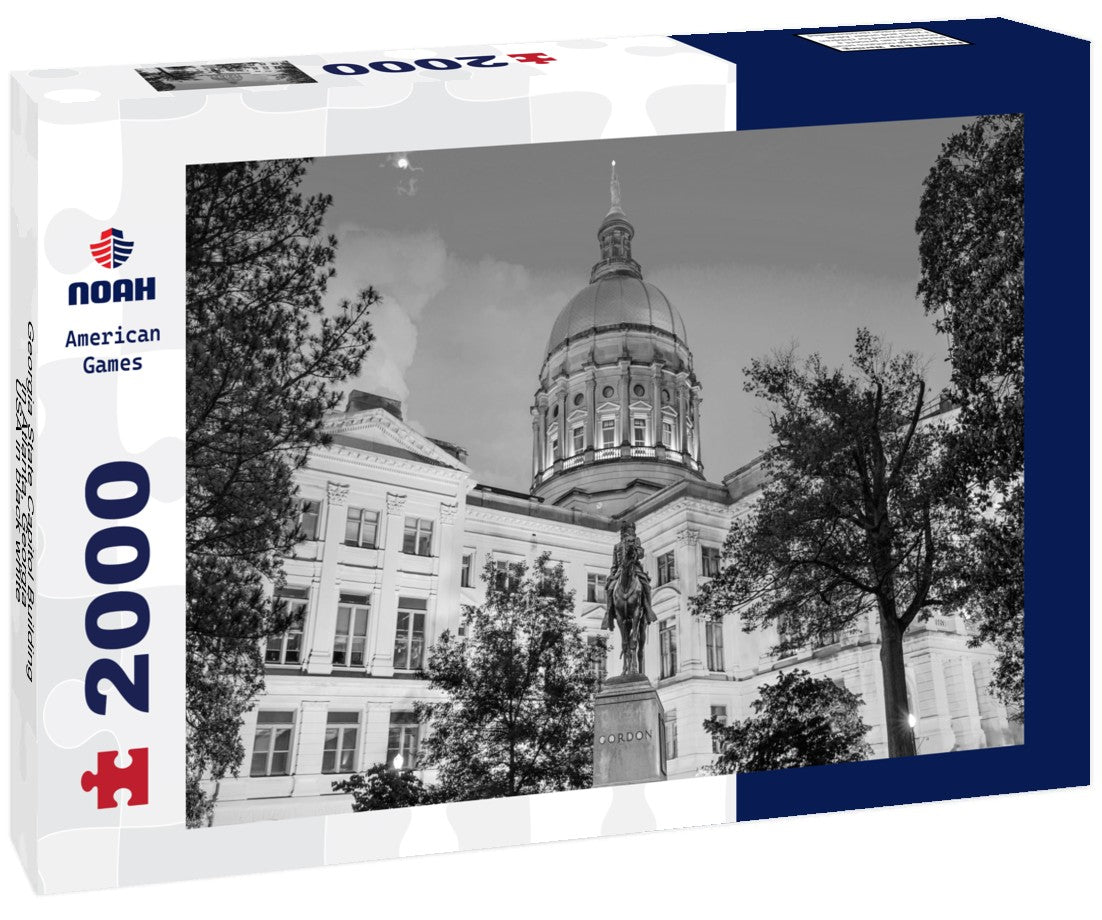 Noah Jigsaw Puzzle Georgia State Capitol Building in Atlanta, Georgia, USA in black white 2000 pieces