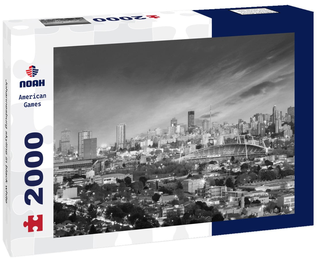 Noah Jigsaw Puzzle Johannesburg skyline in black white 2000 pieces