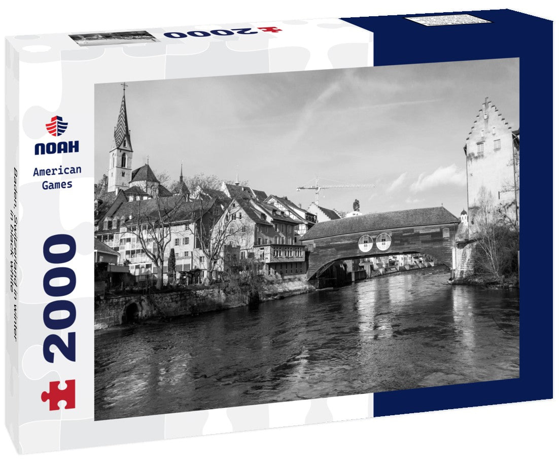 Noah Jigsaw Puzzle Baden, Switzerland in winter in black white 2000 pieces