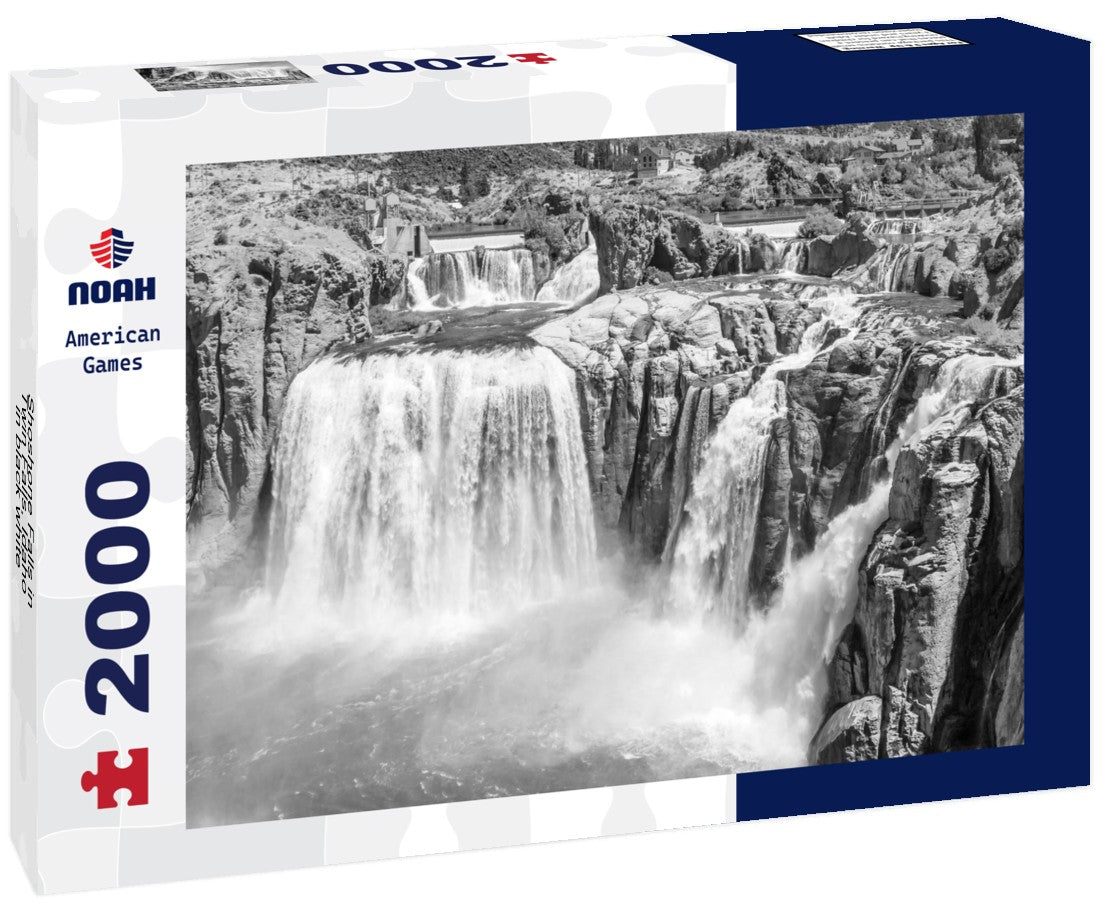 Noah Jigsaw Puzzle Shoshone Falls in Twin Falls, Idaho in black white 2000 pieces