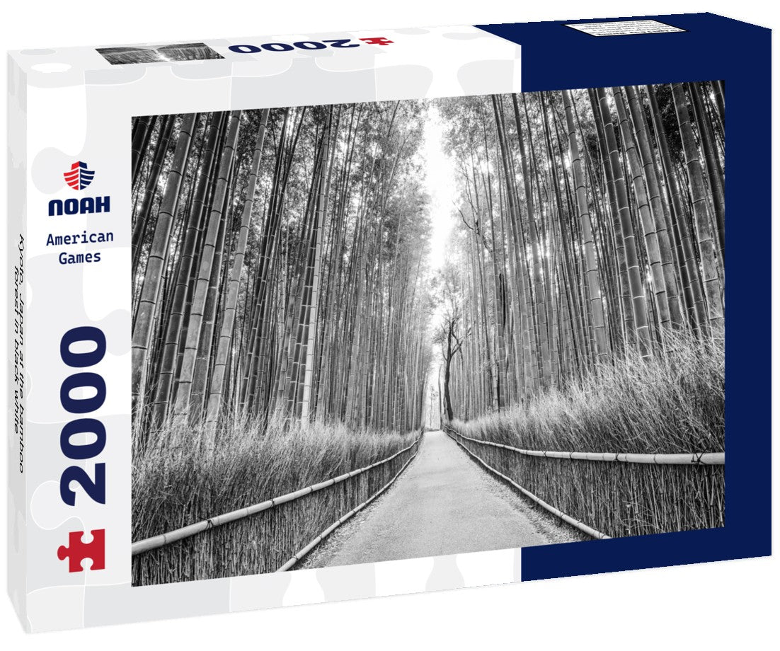 Noah Jigsaw Puzzle Kyoto, Japan at the bamboo forest in black white 2000 pieces