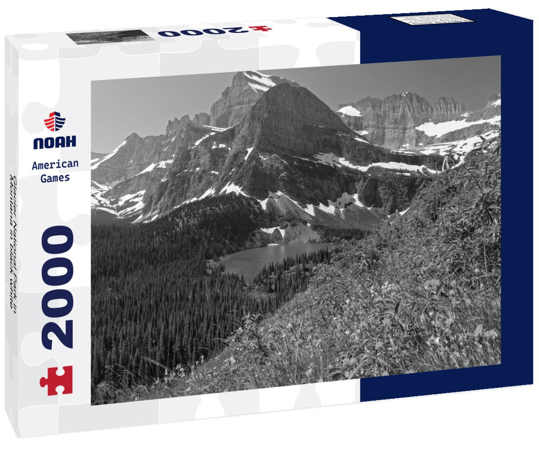 Noah Jigsaw Puzzle Glacier National Park in Montana in black white 2000 pieces