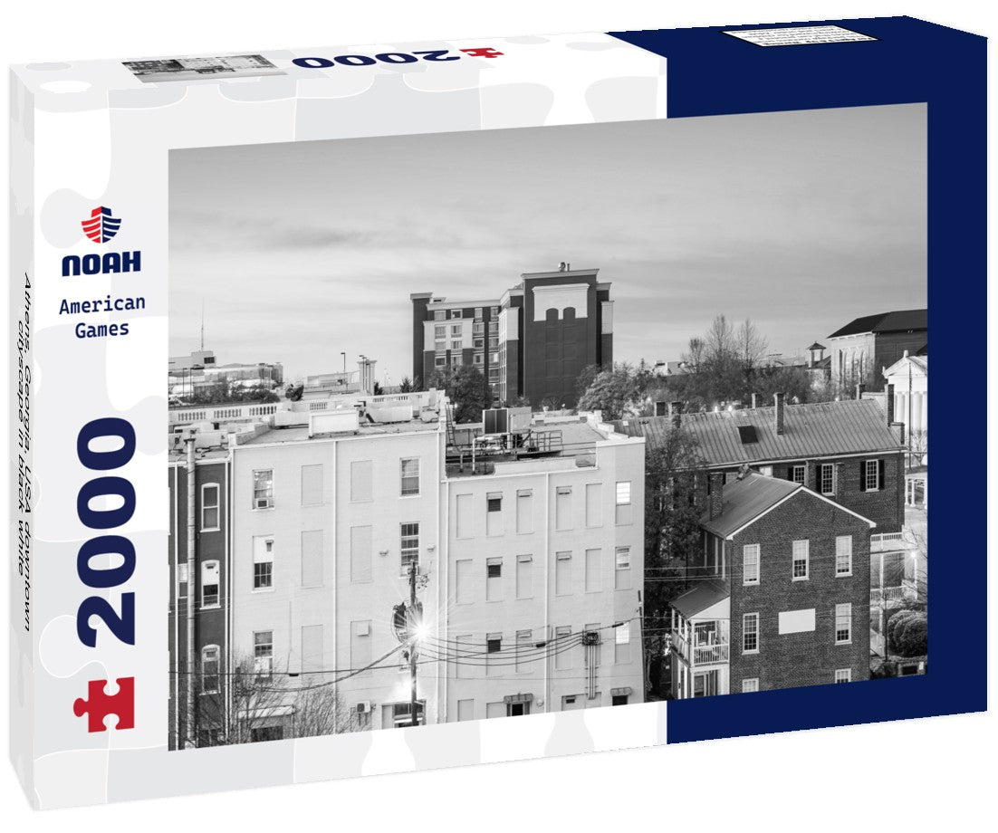 Noah Jigsaw Puzzle Athens, Georgia, USA downtown cityscape in black white 2000 pieces