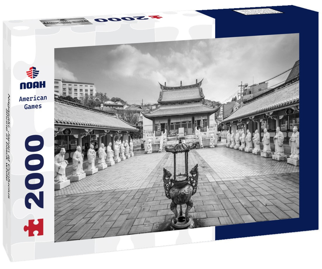 Noah Jigsaw Puzzle Nagasaki, Japan at Confucius Shrine in black white 2000 pieces