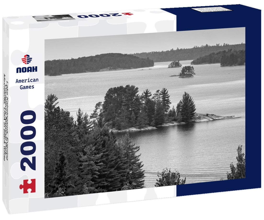 Noah Jigsaw Puzzle Lake Kabetogama, Evening, Voyageurs National Park, Minnesota, USA in black white 2000 pieces