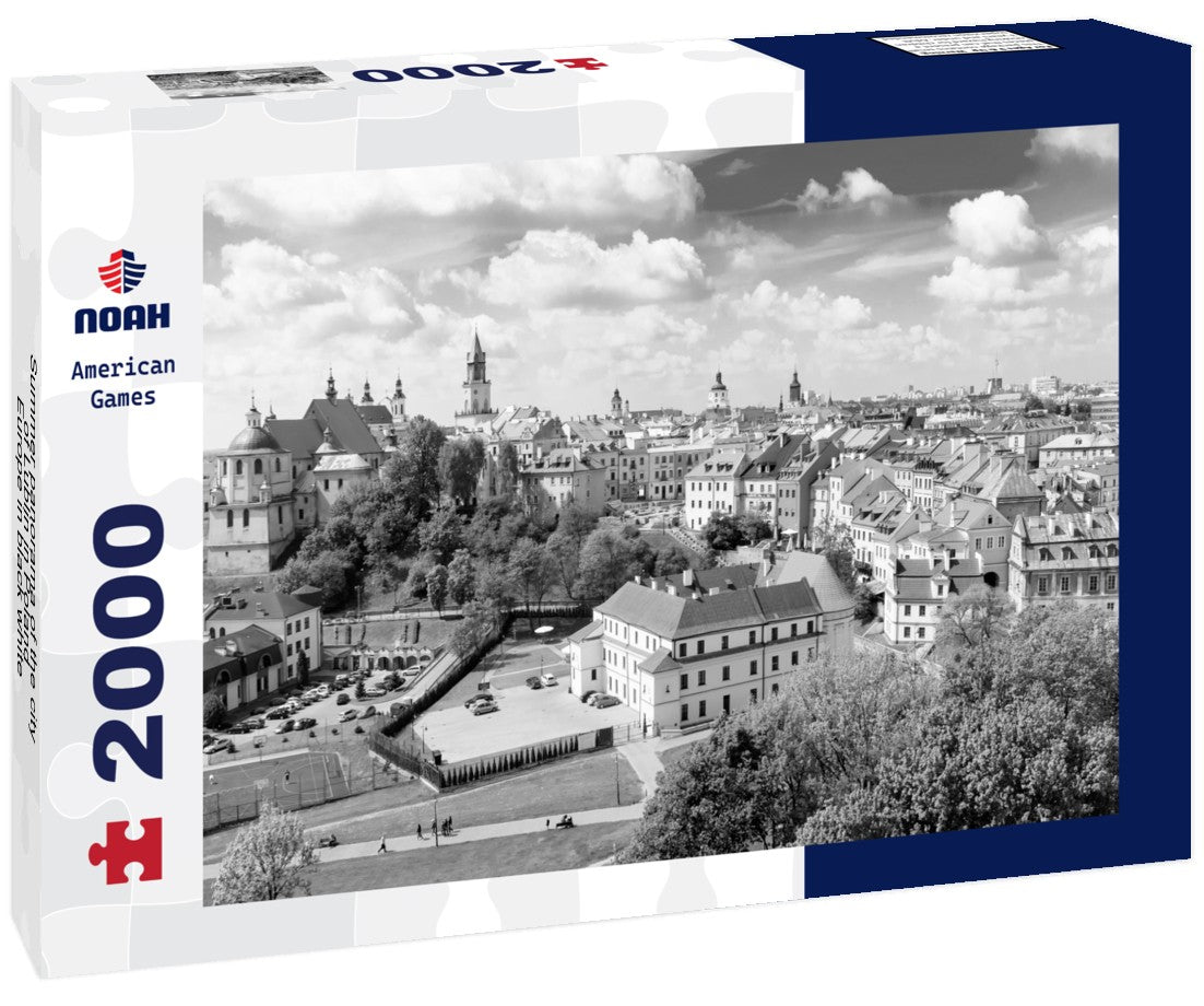 Noah Jigsaw Puzzle Summer panorama of the city of Lublin in Poland, Europe in black white 2000 pieces
