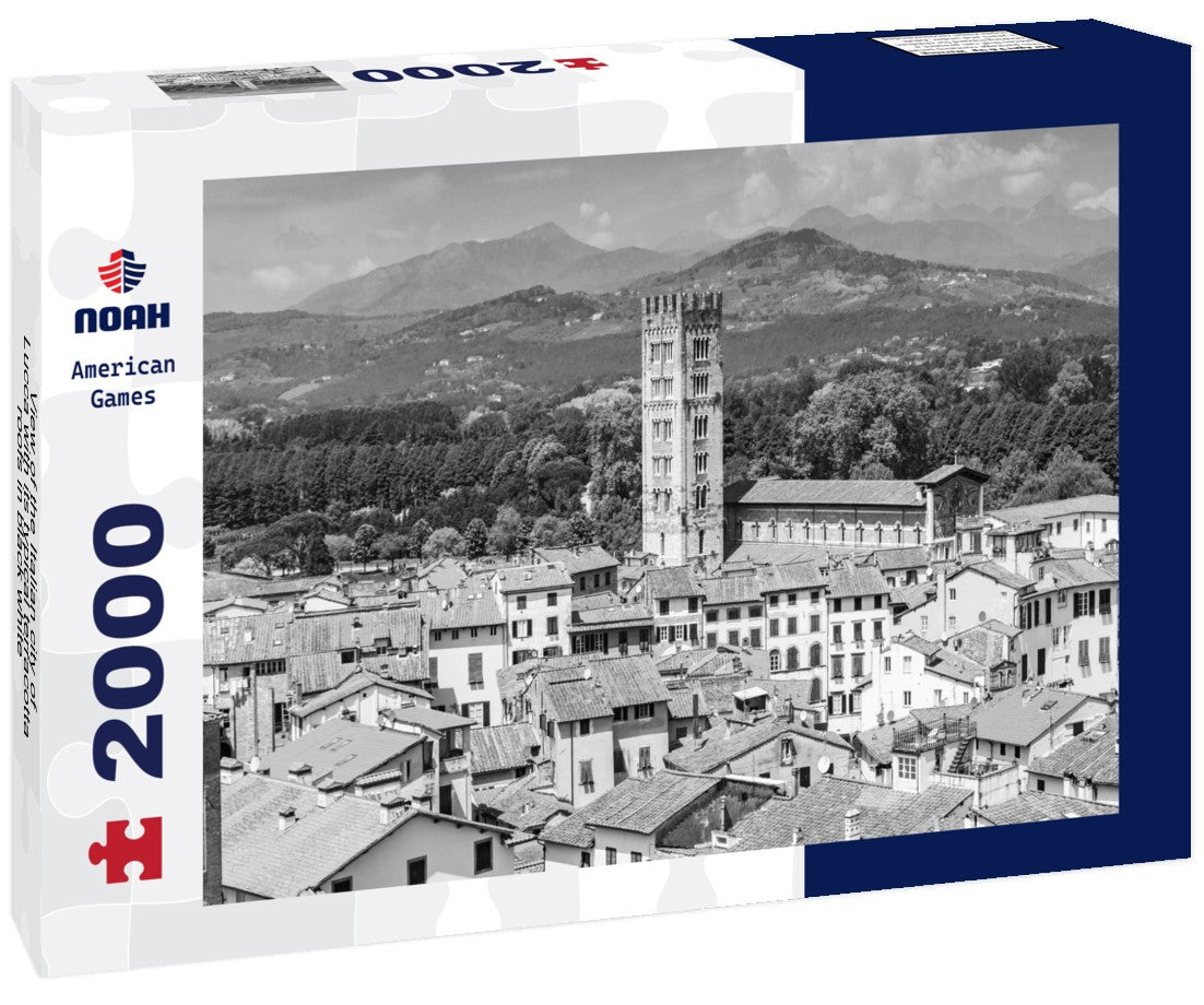 Noah Jigsaw Puzzle View of the Italian city of Lucca with its typical terracotta roofs in black white 2000 pieces