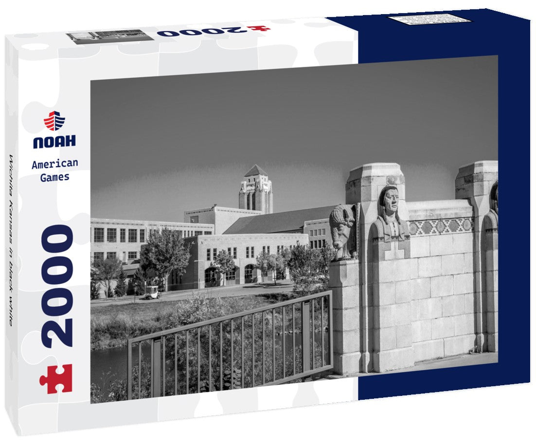 Noah Jigsaw Puzzle Wichita Kansas in black white 2000 pieces