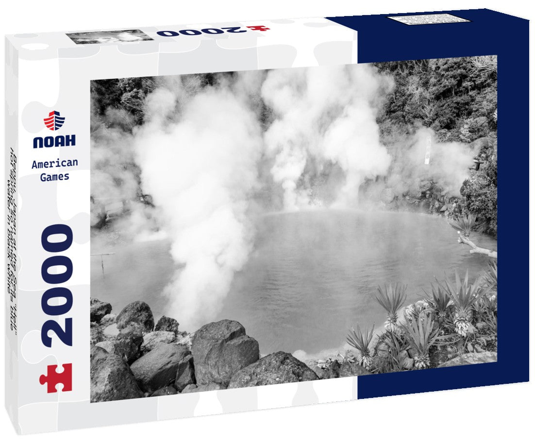 Noah Jigsaw Puzzle Beppu, Japan at the Sea “Hell” hot spring so named for its blue water in black white 2000 pieces