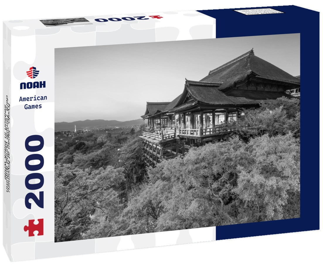 Noah Jigsaw Puzzle Kyoto, Japan at Kiyomizu-dera Temple during autumn season in black white 2000 pieces
