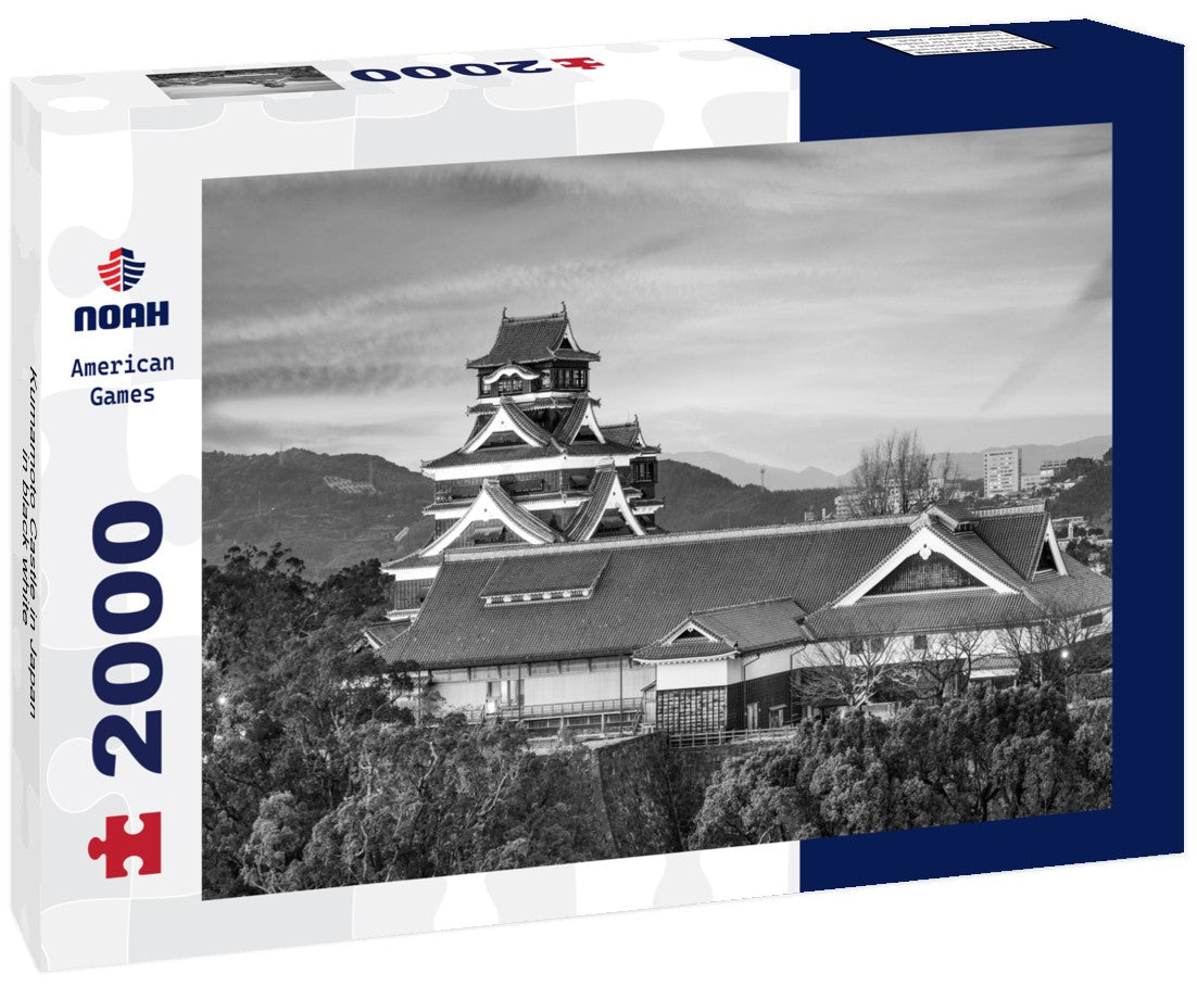 Noah Jigsaw Puzzle Kumamoto Castle in Japan in black white 2000 pieces