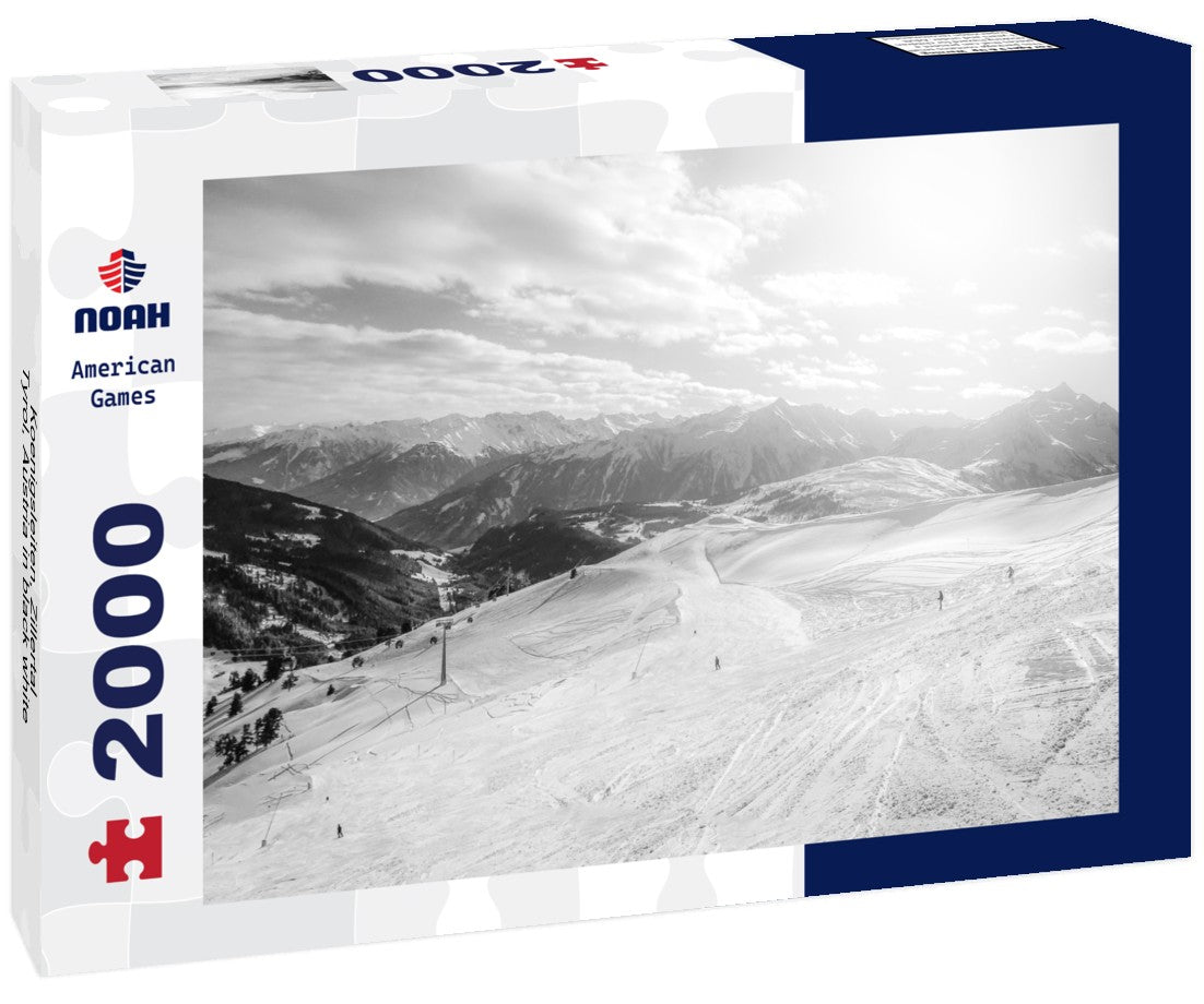 Noah Jigsaw Puzzle Koenigsleiten, Zillertal, Tyrol, Austria in black white 2000 pieces