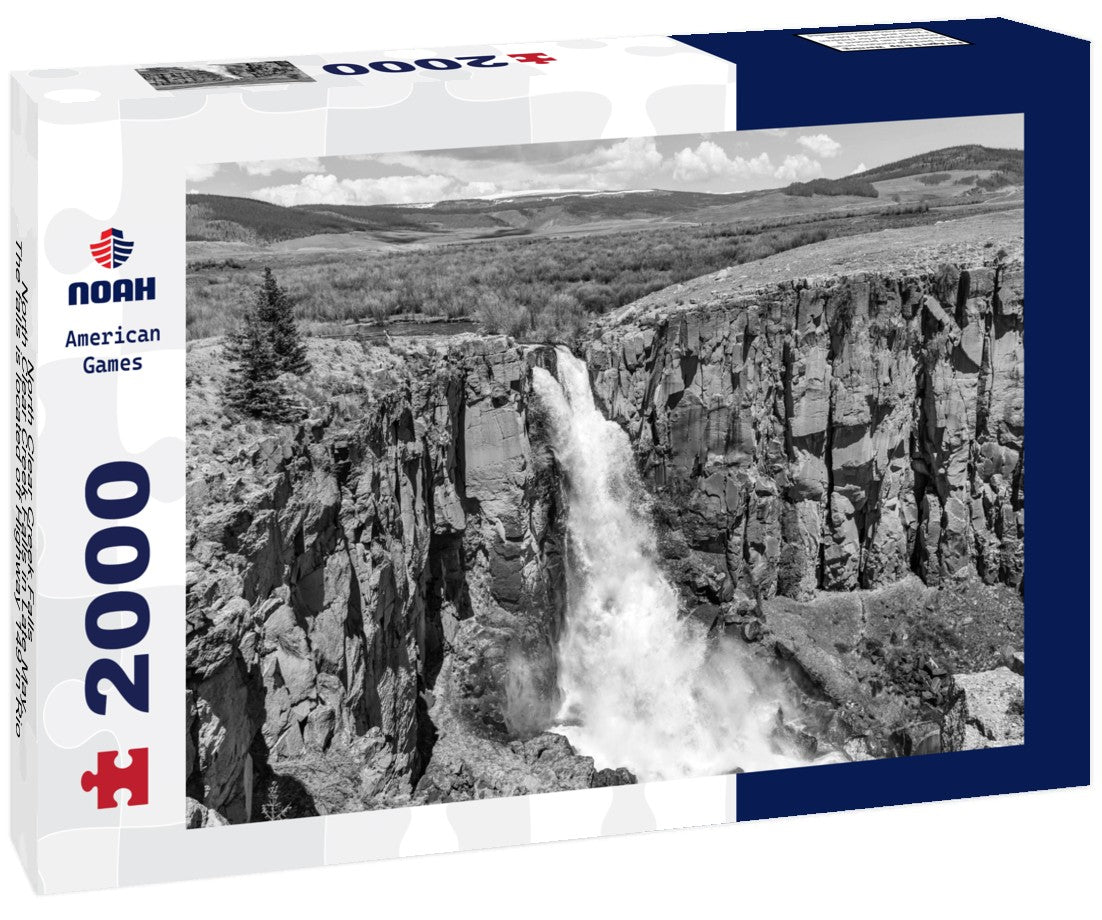 Noah Jigsaw Puzzle North Clear Creek Falls - North Clear Creek Falls in Late May. The falls is located off Highway 149 in Rio Grande National Forest, Hinsdale County, Colorado in black white 2000 pieces