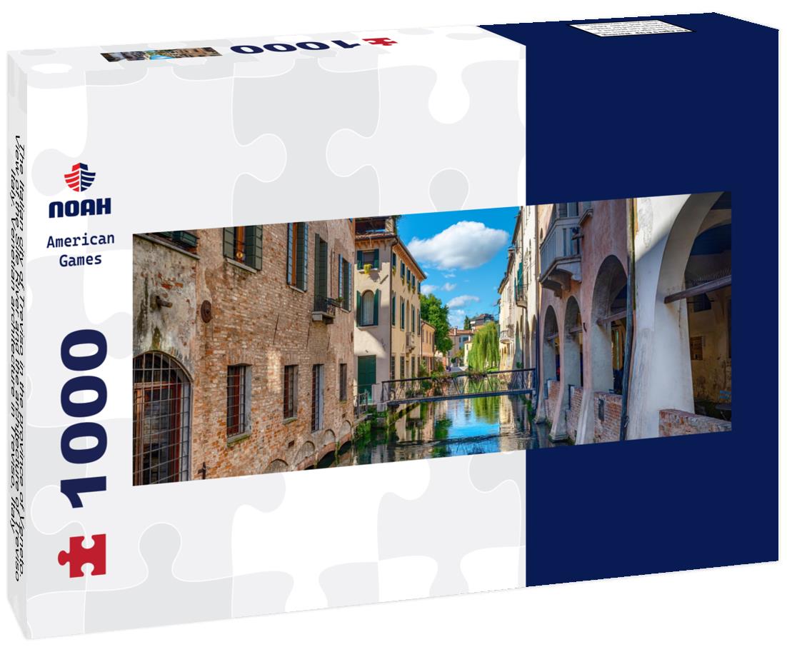 Noah Jigsaw Puzzle The Italian city of Treviso in the province of Veneto. View of the Sile River and the architecture of Treviso, Italy. Venetian architecture in Treviso, Italy panorama 1000 pieces