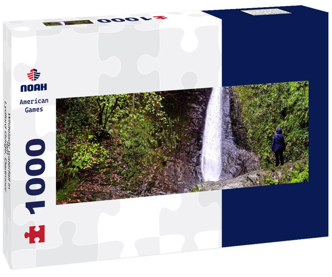 Noah Jigsaw Puzzle Whitelady waterfall in rain - Lydford Gorge, Dartmoor National Park, Devon, United Kingdom panorama 1000 pieces