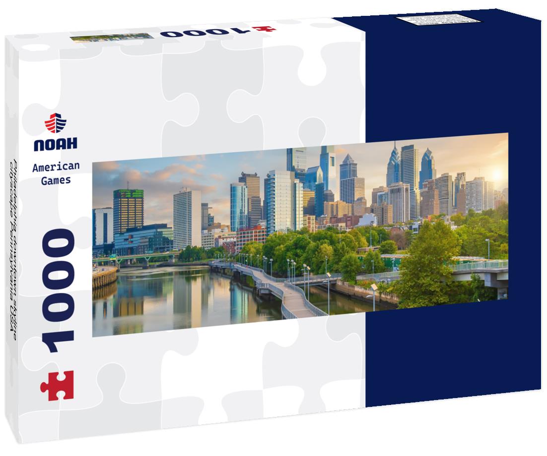 Noah Jigsaw Puzzle Philadelphia downtown skyline, cityscape Pennsylvania USA panorama 1000 pieces