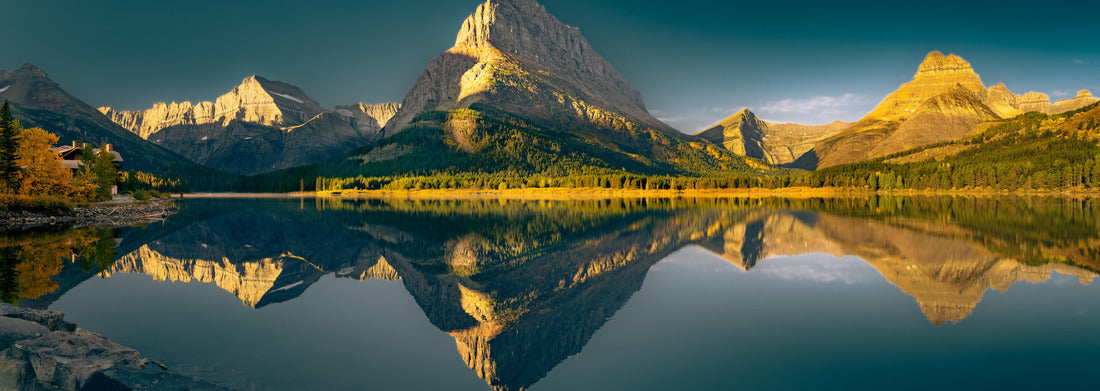 Noah Jigsaw Puzzle Glacier National Park is a 1,583-sq.-mi. wilderness area in Montana's Rocky Mountains, with glacier-carved peaks and valleys running to the Canadian border panorama 1000 pieces