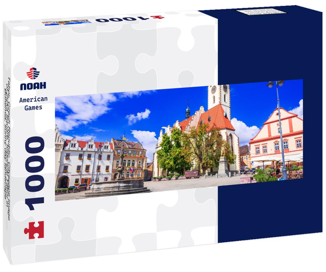 Noah Jigsaw Puzzle Tabor, Czech Republic. Cityscape image of Zizka Square, historical Tabor in Bohemia, sunny day landscape panorama 1000 pieces