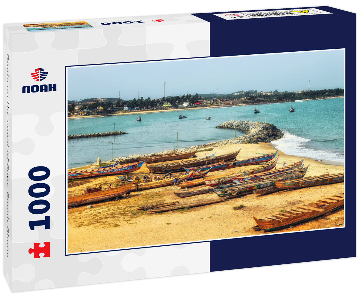 Boats on the coast of Cape Coast, Ghana