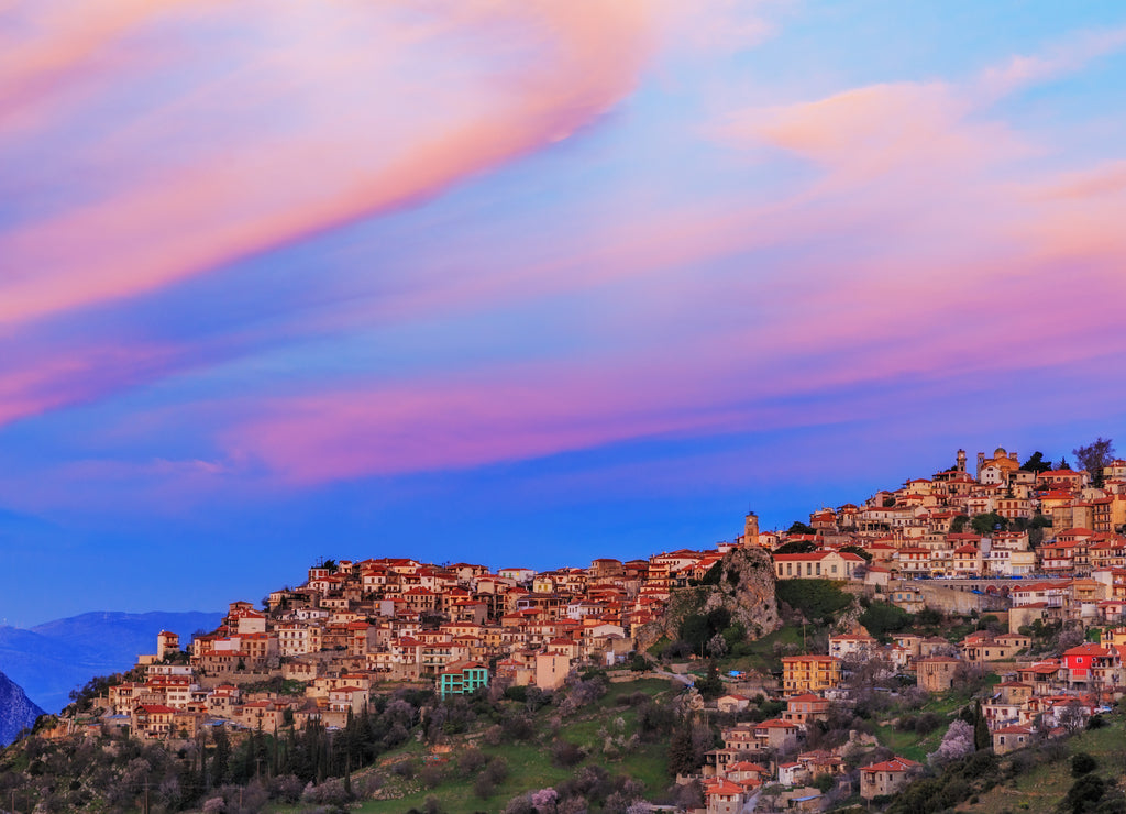 Arachova is a mountain town and a former municipality in the western part of Boeotia, Greece, near Delphi