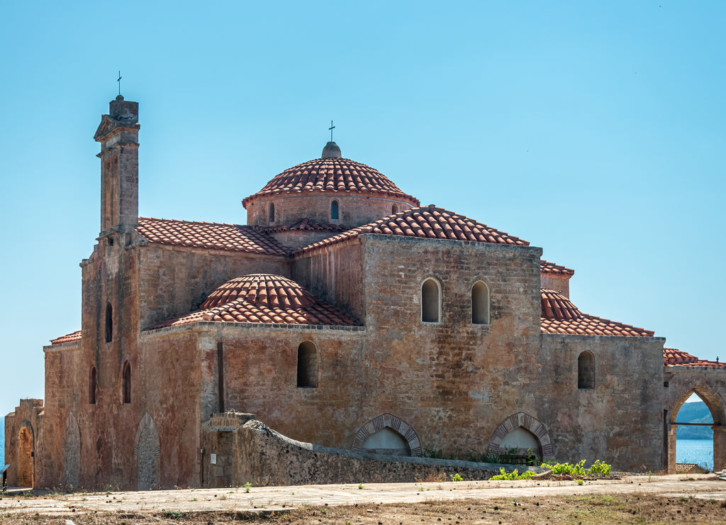 inside the Neokastro fortress - church of Transfiguration of the Lord, Pylos Greece