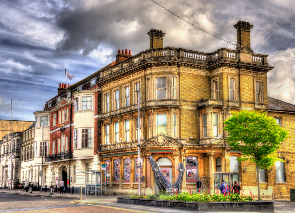 Street in the city centre of Southampton - England