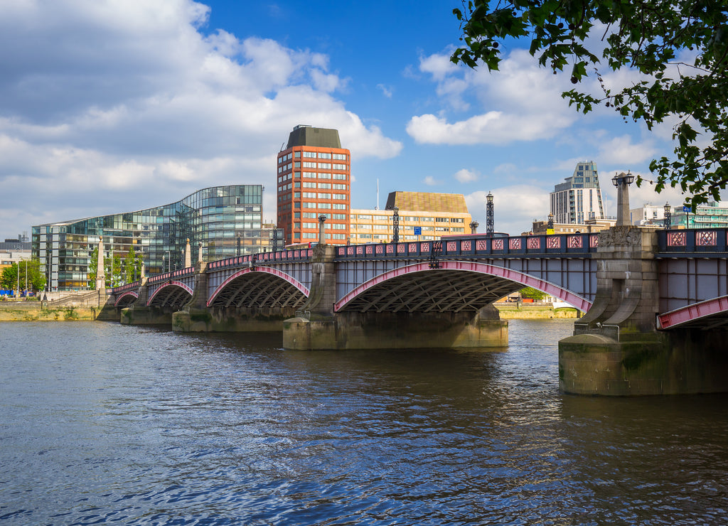 Lambeth bridge at Thames river in London, UK