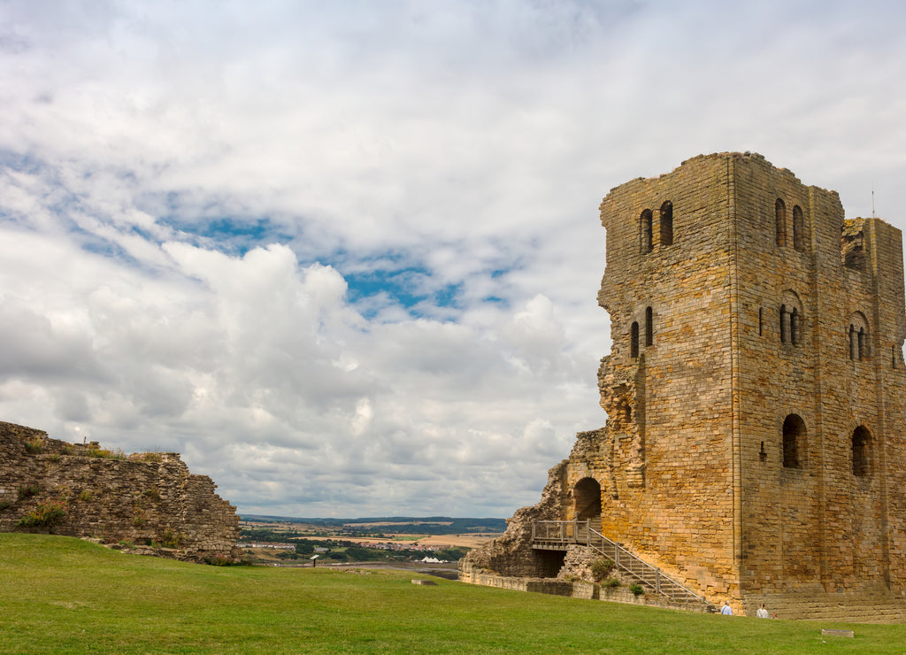 Ruins of medieval Scarborough Castle in North Yorkshire