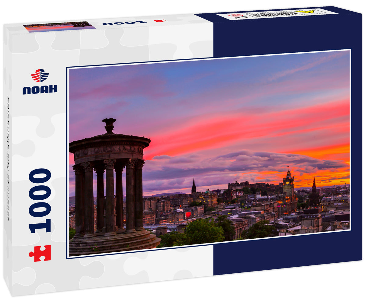 Edinburgh city at sunset