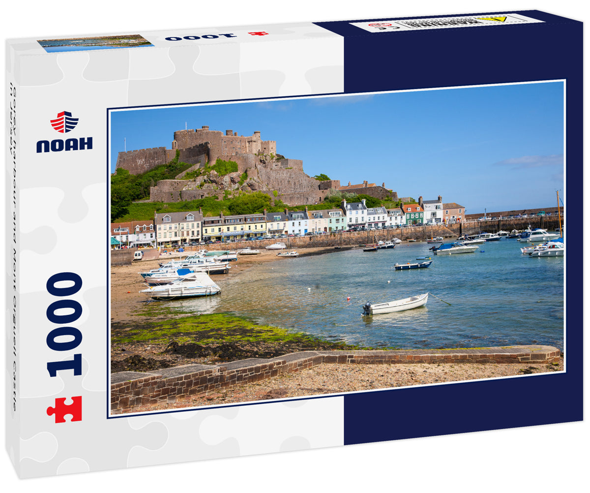 Gorey harbour and Mont Orgueil Castle in Jersey