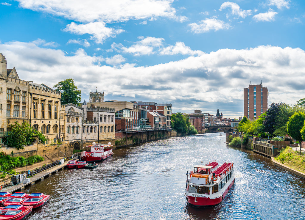 York City with River Ouse in York UK