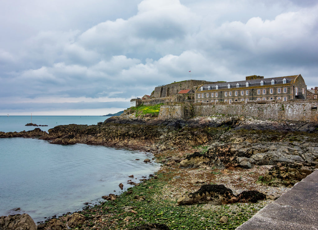Castle Cornet on Saint Peter Port - capital of Guernsey - British Crown dependency in English Channel
