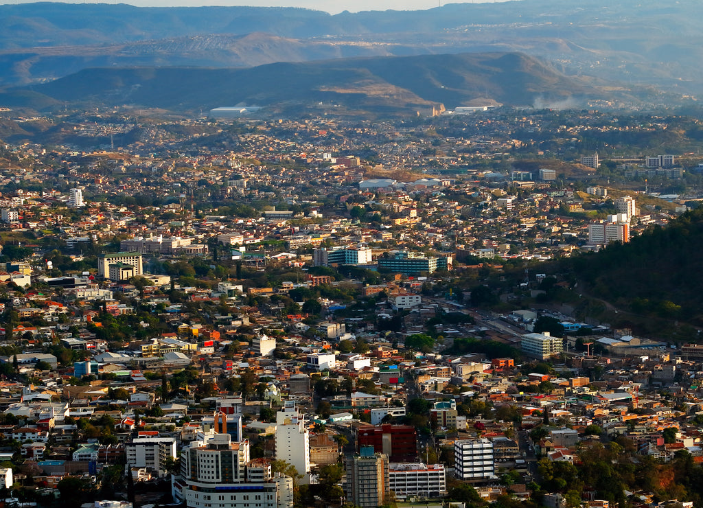 A panoramic view of the capital city of Honduras, Tegucigalpa