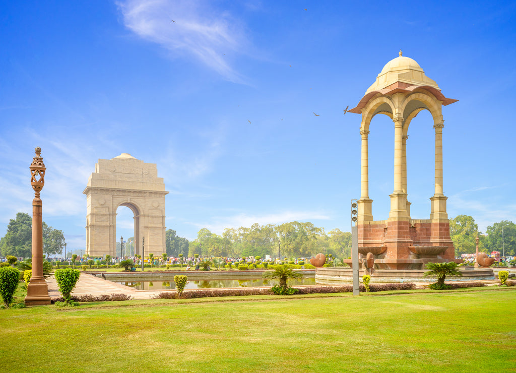 Canopy and India Gate in New Delhi, India