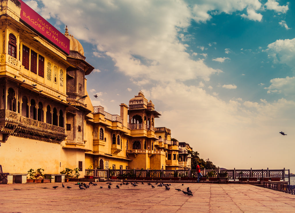 Beautiful shot of Gangaur Ghat in Udaipur, India