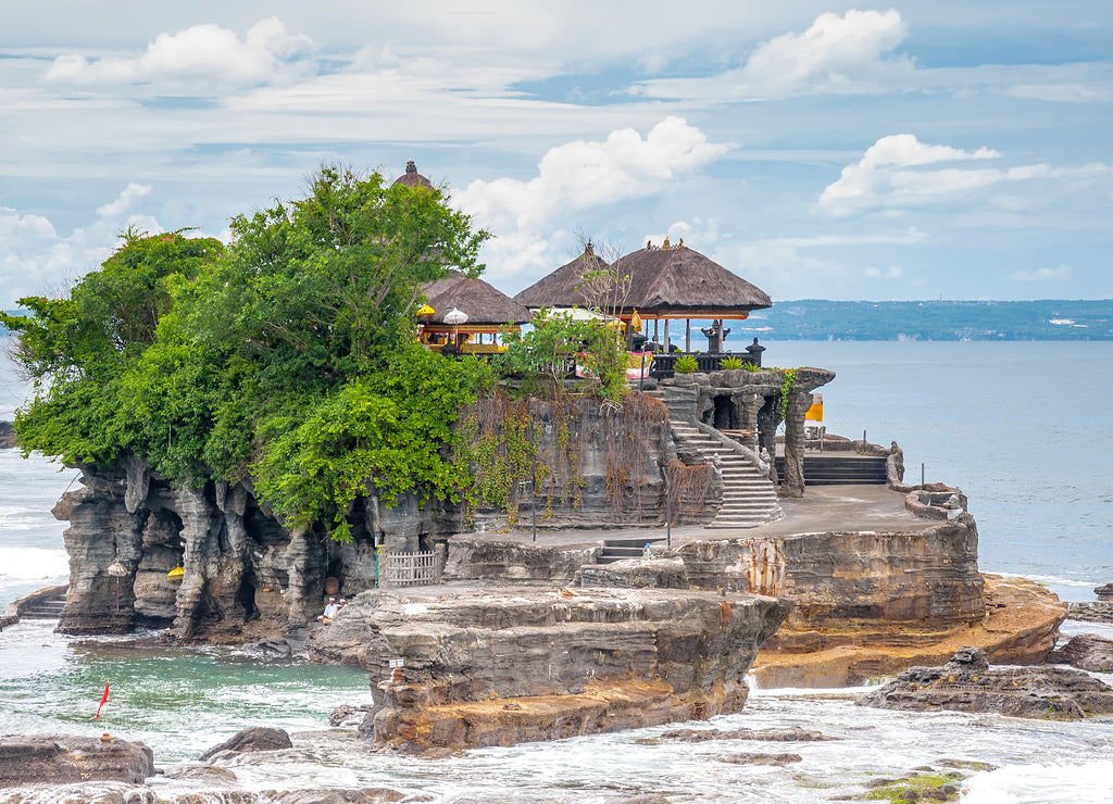 Tanah Lot Temple on Sea in Bali Island Indonesia