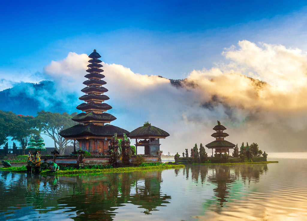pura ulun danu bratan temple in Bali, indonesia