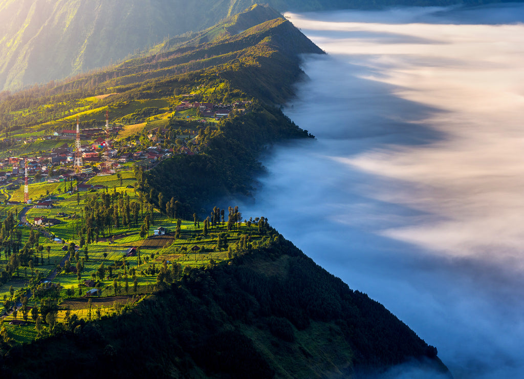 Cemoro lawang village at morning in Bromo tengger semeru national park, East Java, Indonesia