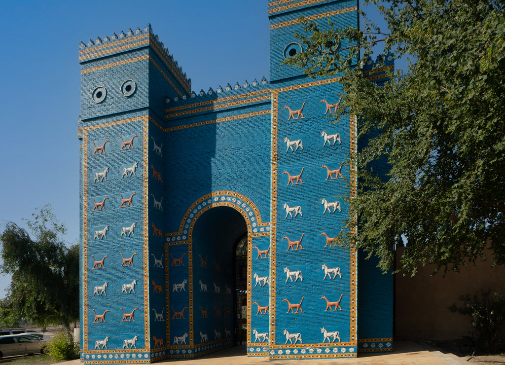 Ishtar-Gate entrance to the ancient city of Babylon in Iraq